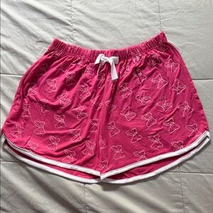 Bow Minnie Mouse Print Lounge Shorts